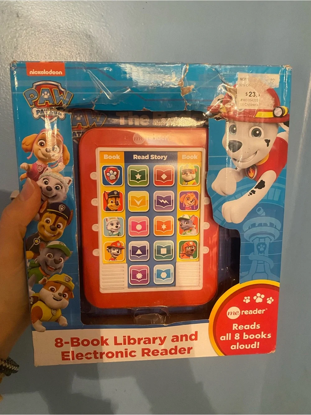 PAW Patrol Electronic Reader and 8-Book Library - New in box